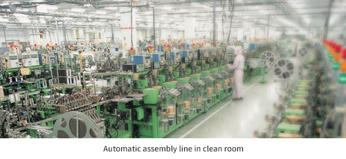 Automatic assembly line in clean room